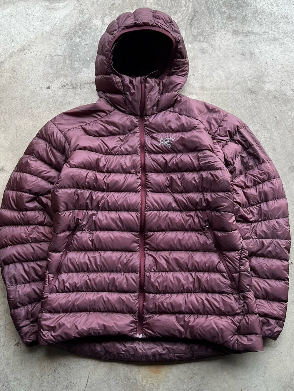 Arc'teryx Cerium LT Hoody Men's Large Burgundy Maroon Red Down Jacket Zip Gorp